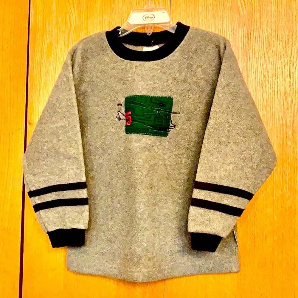 Healthtex size 6 Sherpa fleece helicopter embroidered pullover crew neck top